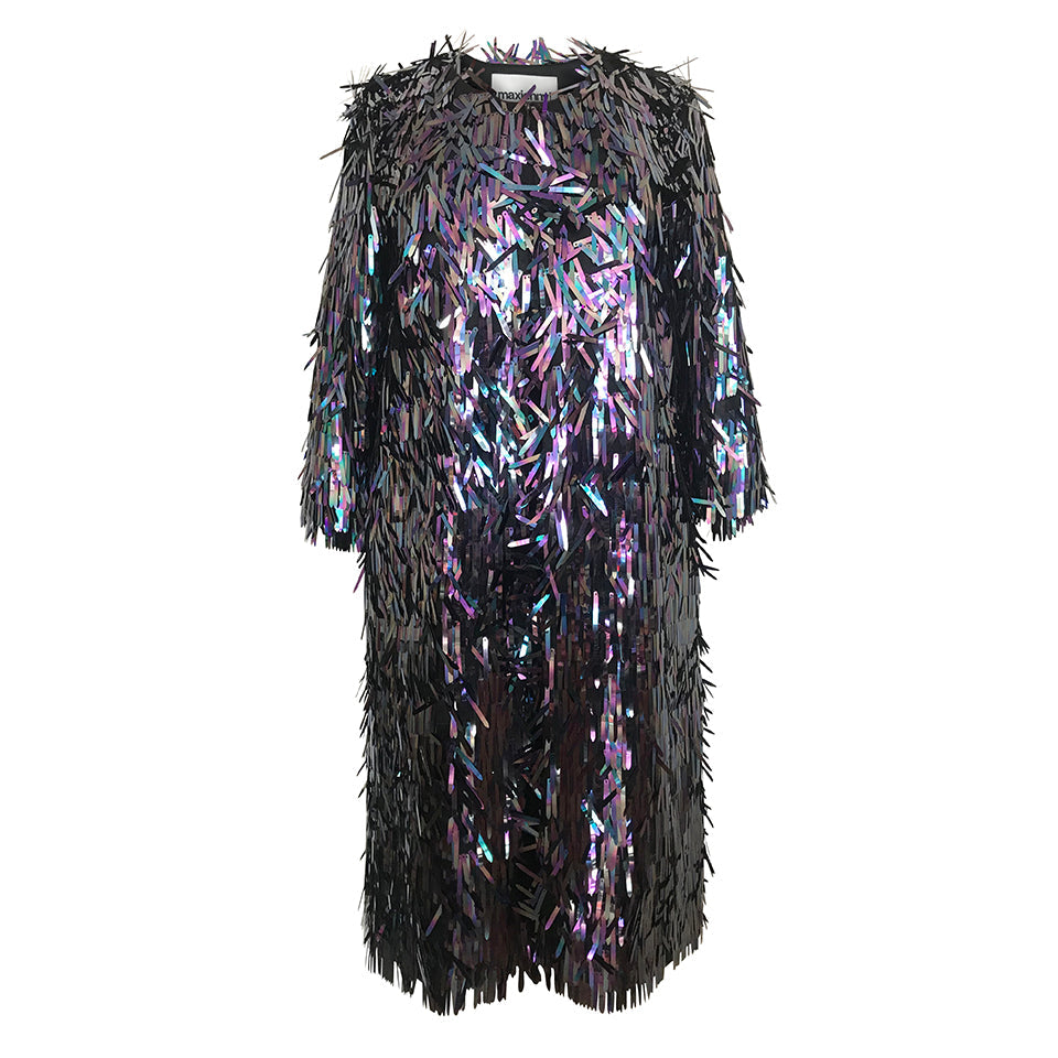 Luxury spike sequin purple occasioncoat-fest-kappa-frakke-mantel