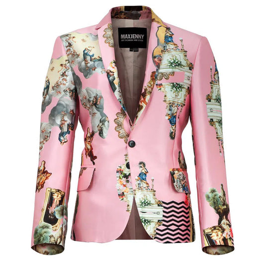 Men's blazer jacket sicily powder pink printed