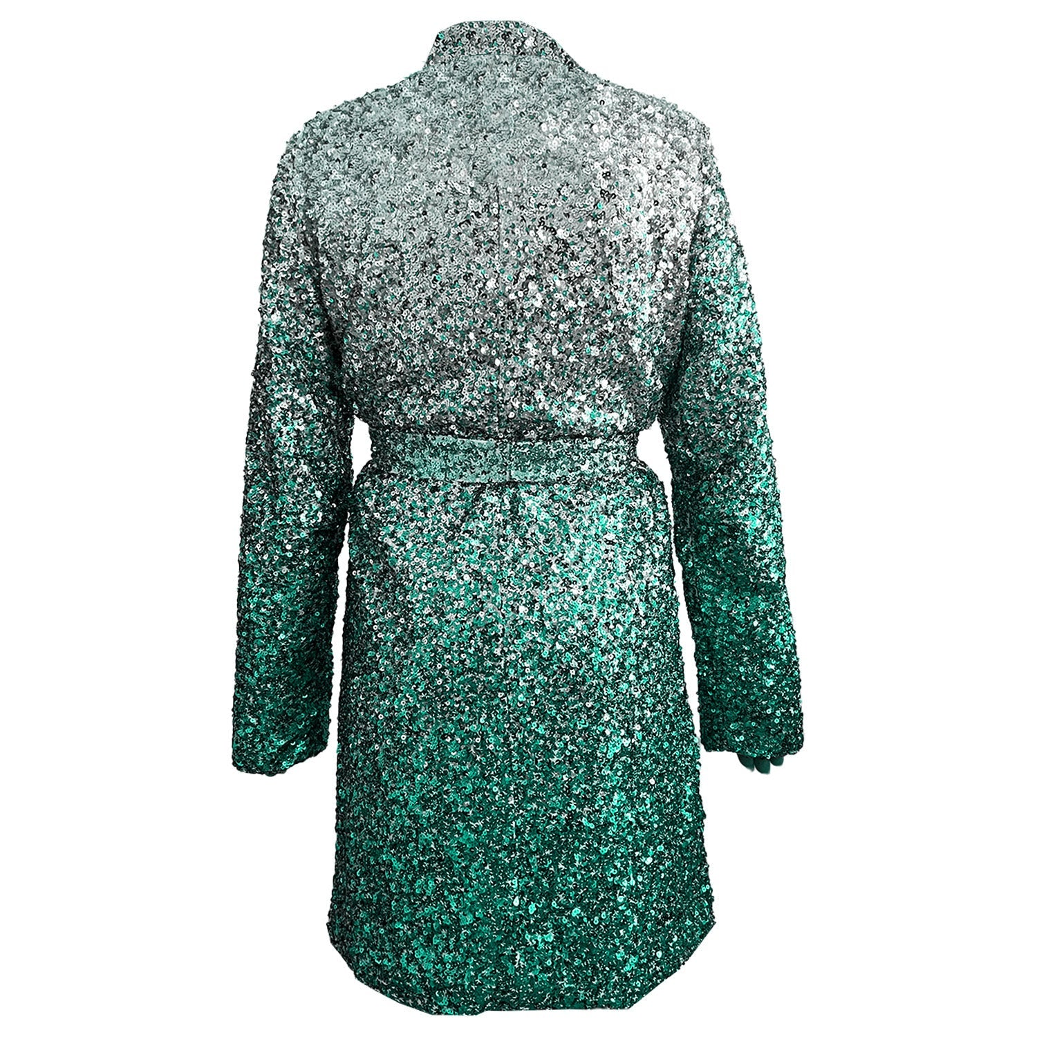 Sex & the city swarovski sparkly sequin coat green