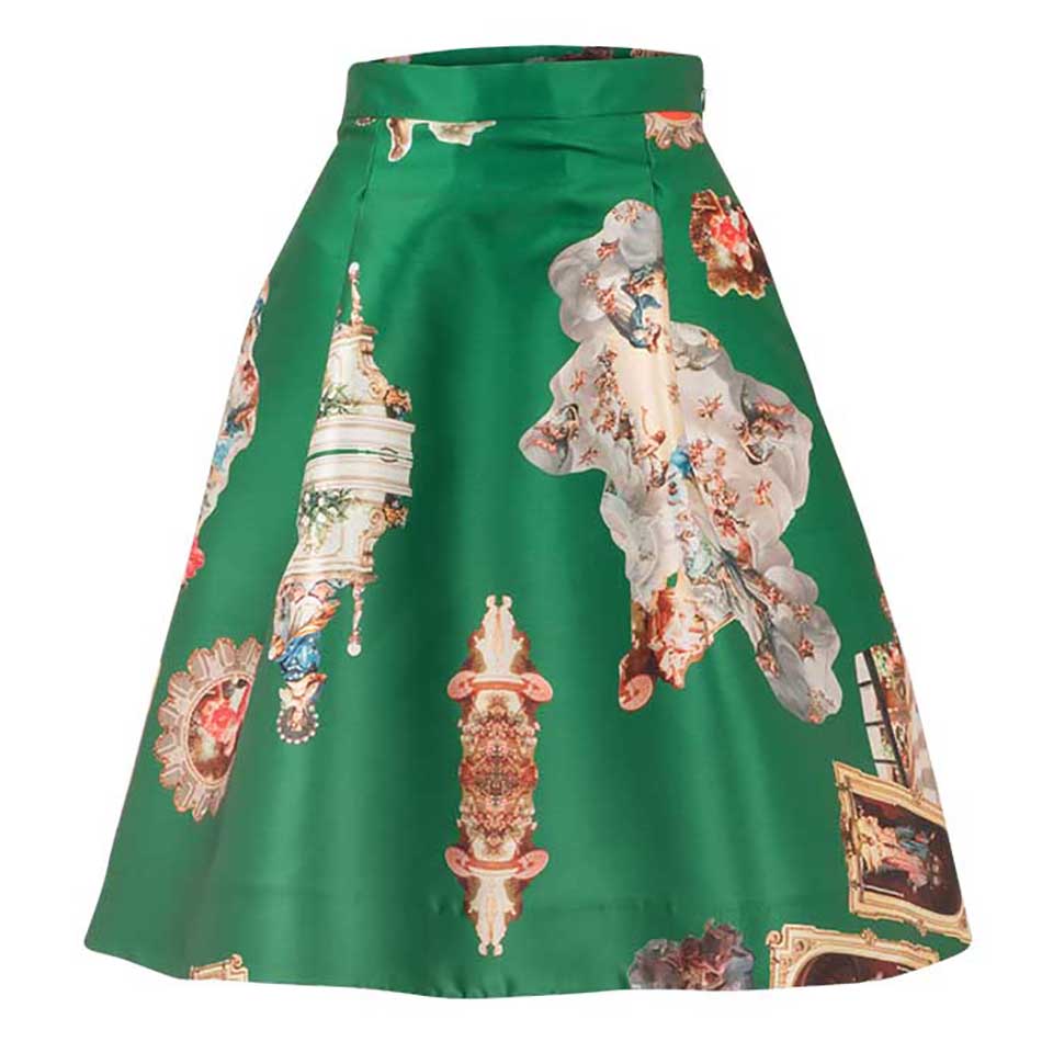 Sicily green short skirt-kjol-kjole-rock