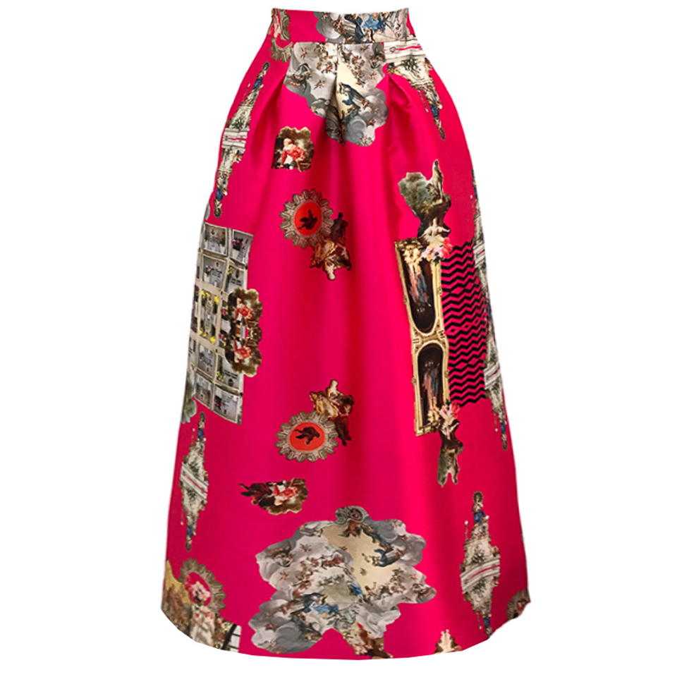 Sicily hot pink long skirt-kjol-kjole-rock