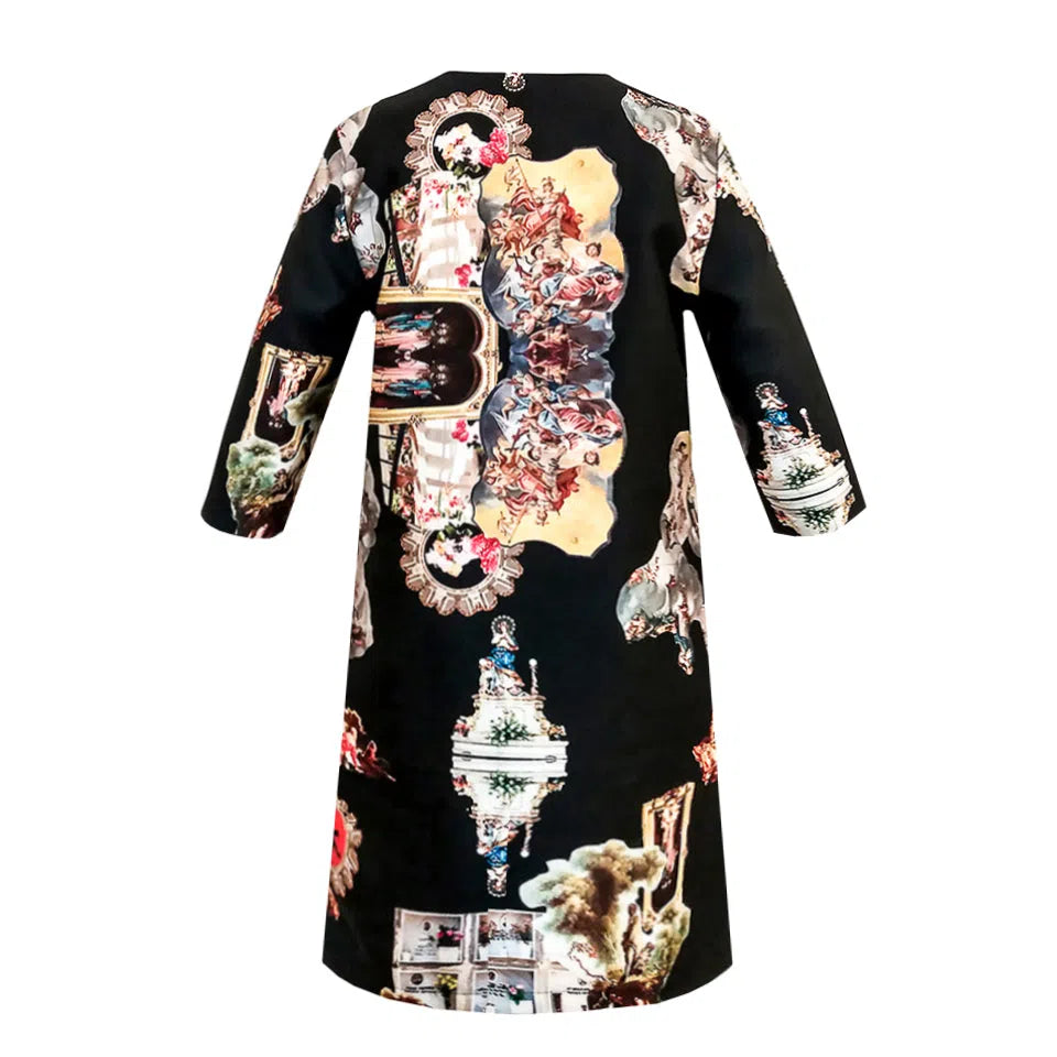 Sicily occasioncoat black printed