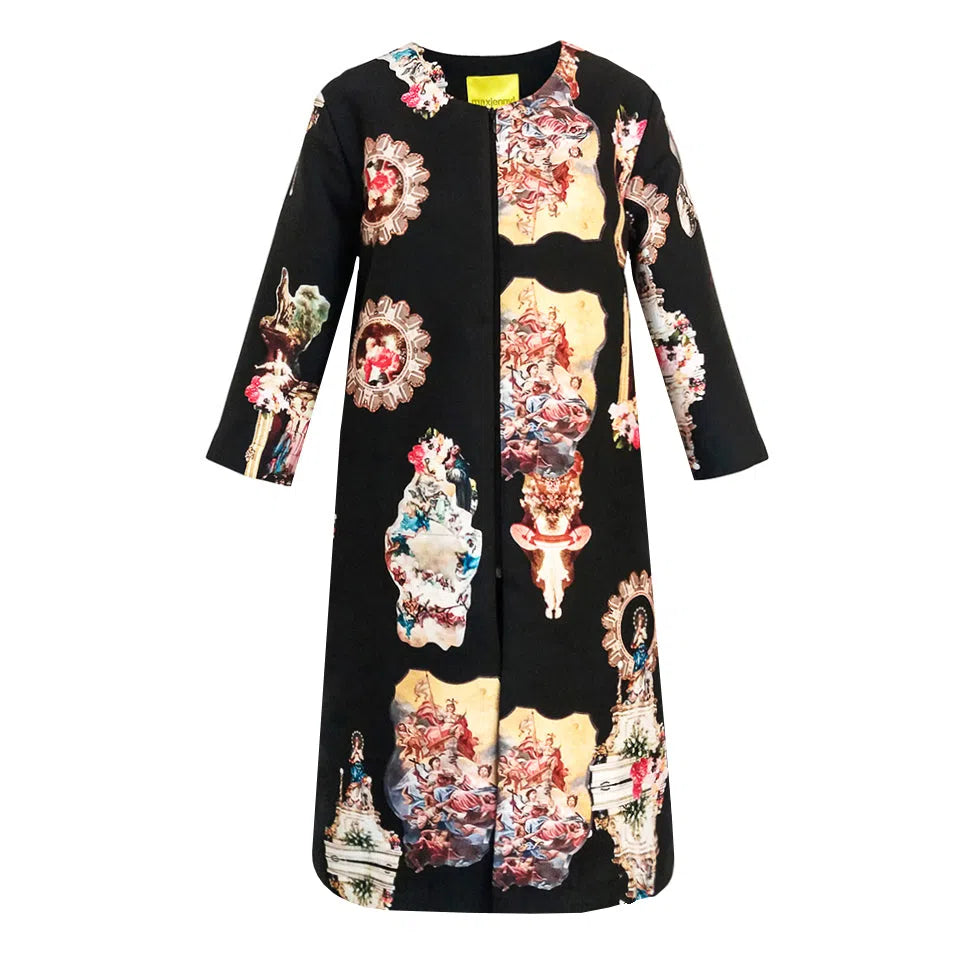 Sicily occasioncoat black printed