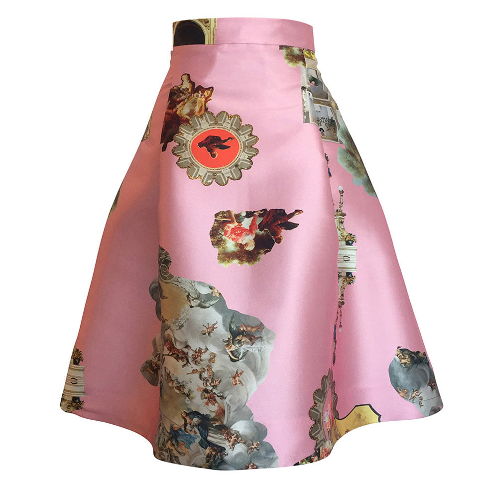 Sicily powder pink short skirt-kjol-kjole-rock