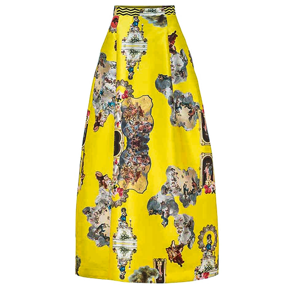 Sicily yellow long skirt-kjol-kjole-rock