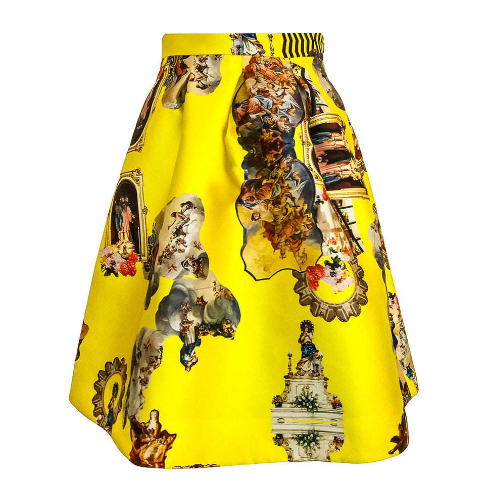 Sicily yellow short skirt-kjol-kjole-rock