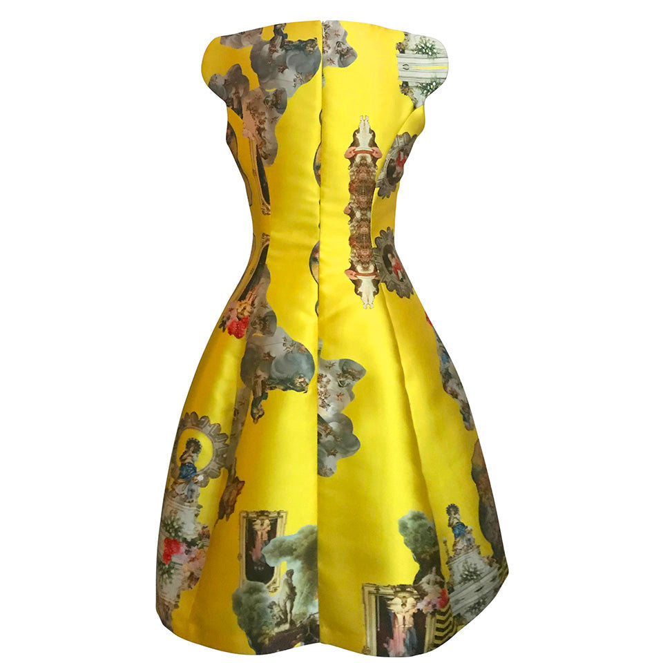 Sicily yellow C dress-klänning-kleid-dam-kjole