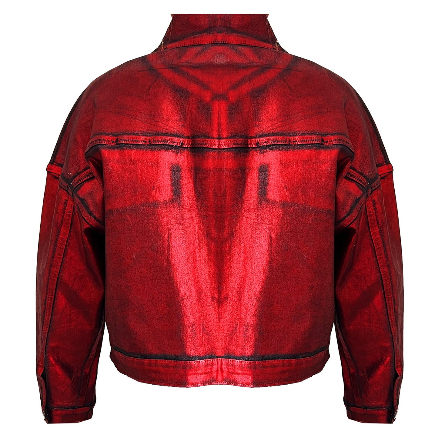 Streiff red foiled denim jacket-jacka-jakke-dam