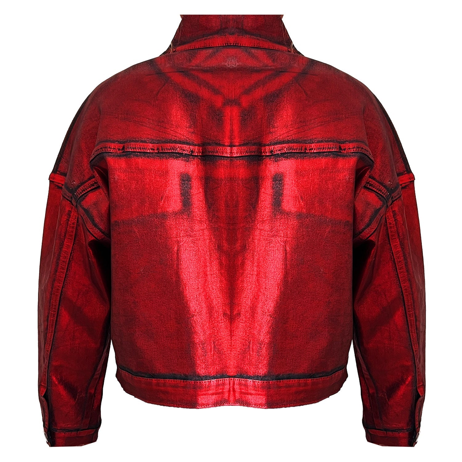 Streiff red foiled denim jacket-jacka-jakke-dam